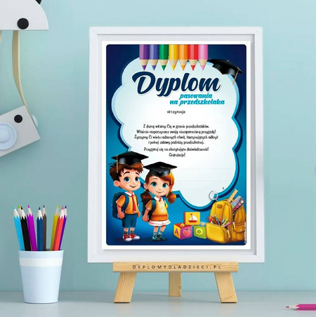 Dyplom pasowania na przedszkolaka do uzupełnienia 1 szt.