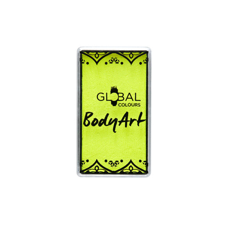 Global Colours farba do twarzy i ciała prostokątna 20g UV Neon Yellow