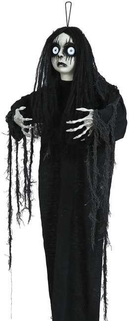 Dekoracja wisząca Lalka z dużymi oczami 90 cm Halloween