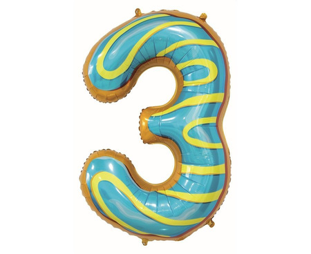 BALON foliowy CYFRA ciasteczko 78 cm