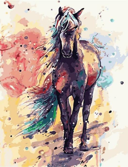 Zestaw do malowania po numerach - KOŃ 40 x 50 cm