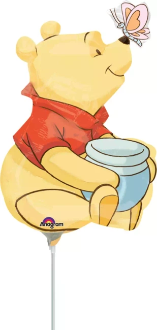 Kubuś Puchatek i motyl balon foliowy 14''