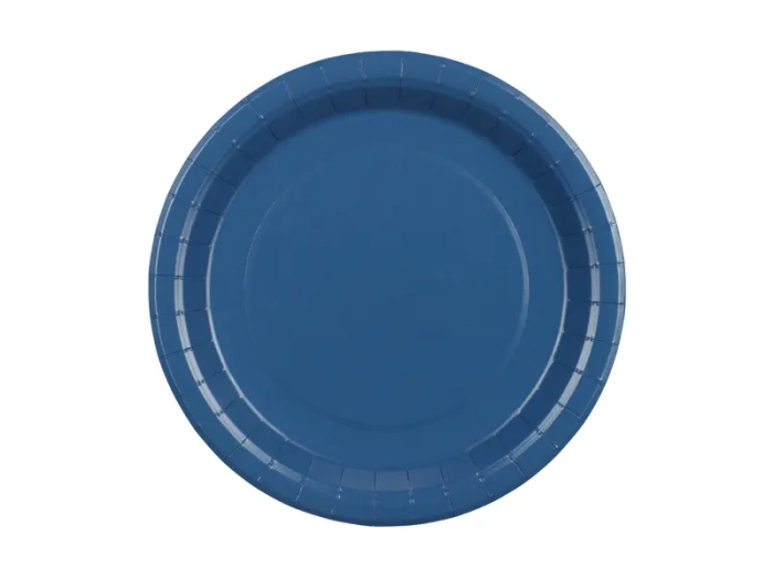 Talerzyki papierowe granatowe 23 cm, 6 szt. PartyDeco