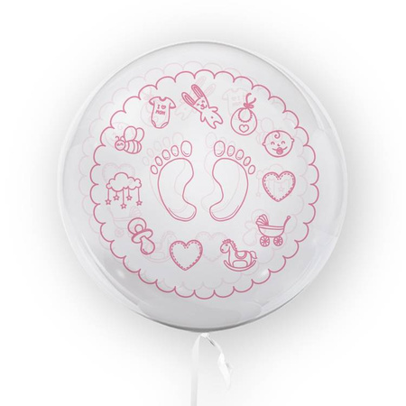 Kula transparentna balon foliowy Bubble 45 cm - Baby Shower