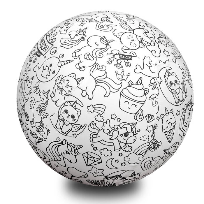 Piłka Balonowa do kolorowania JEDNOROŻCE 30 cm