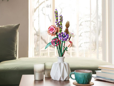 Zestaw klocków Bukiet kwiatów fioletowo różowych 547 elementów