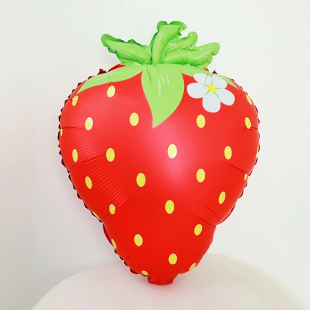 Truskawka czerwona balon foliowy 45x65 cm