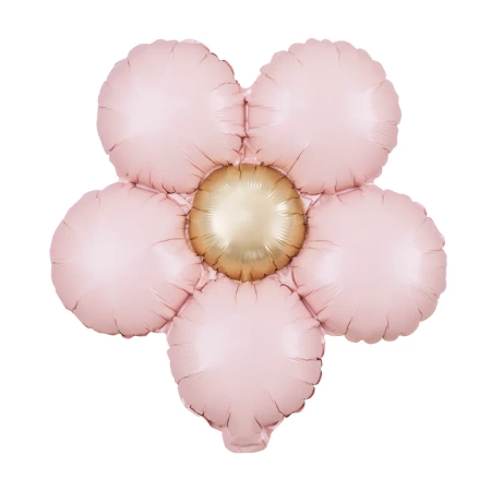 Balon foliowy Kwiat różowy matowy do girland 45 cm 3 szt.