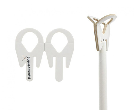 Patyczki do balonów z zatyczkami papierowe (klips) 100 szt.