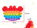 Zabawka sensoryczna Push Bubble Pop Fidget - krab tęczowy