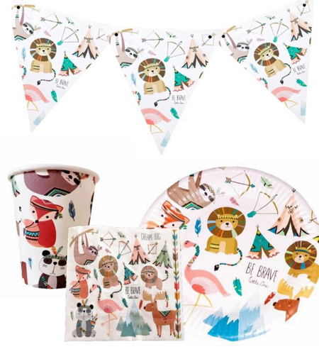 Baner urodzinowy flagi ZWIERZĄTKA 180 cm