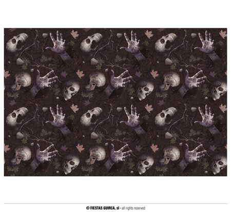Obrus Halloween czaszki szkielet 137x274 cm