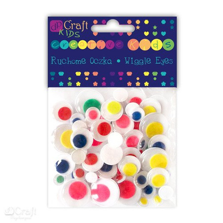 Ruchome oczka 75 szt MIX KOLOROWE