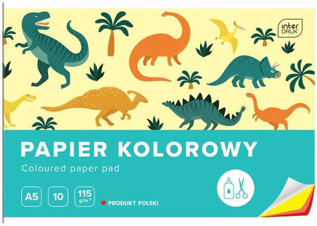 Zeszyt papierów kolorowych A5 10 kartek