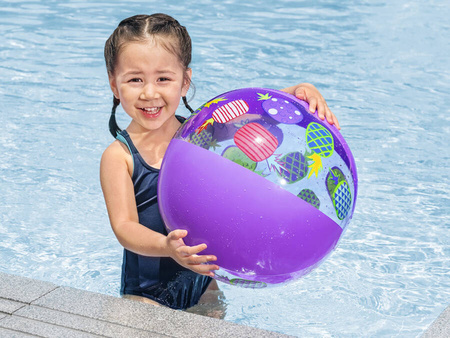 Piłka dmuchana plażowa do wody OWOCE 51 cm