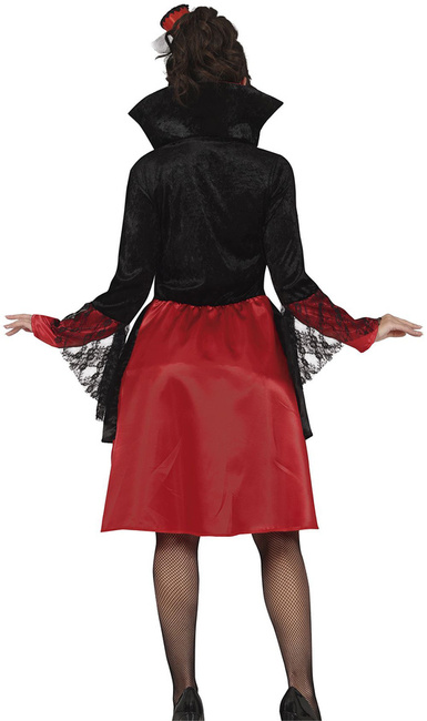 Wampirzyca z kołnierzem sukienka strój dla dorosłych Guirca