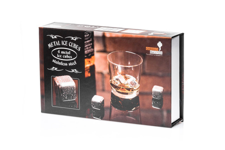 Metalowe kostki do drinków