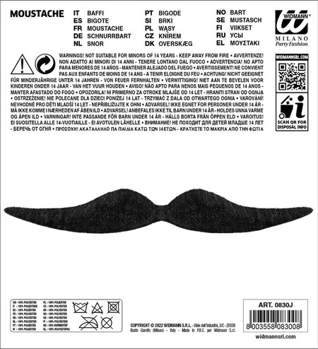 Wąsy czarne hiszpańskie Dali zorro kucharz