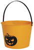 Wiaderko pomarańczowe z dynią świecące Halloween