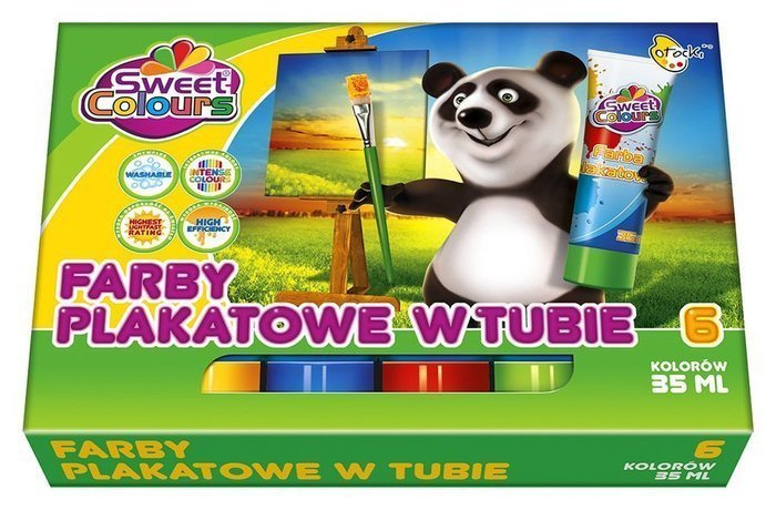 Farby Plakatowe 6 kolorów OTOCKI 6x35 ml w tubkach
