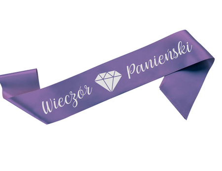 Szarfa satynowa WIECZÓR PANIEŃSKI (różne kolory)