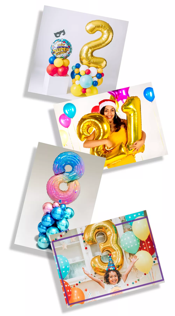 Balon foliowy CYFRA NIEBIESKA 32" 67 cm (na hel)