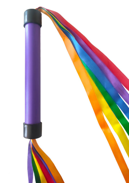 Różdżka gimnastyczna ze wstążkami dwustronna 12 szt.