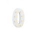 Świecąca Cyfra LED "0" Light Letter, drewniana biała 17x12 cm