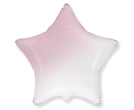 Gwiazdka ombre jasnoróżowy balon foliowy 18''