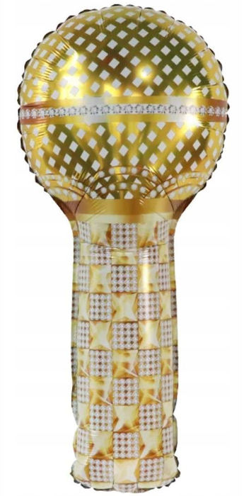 Balon foliowy Mikrofon złoty 41x84 cm