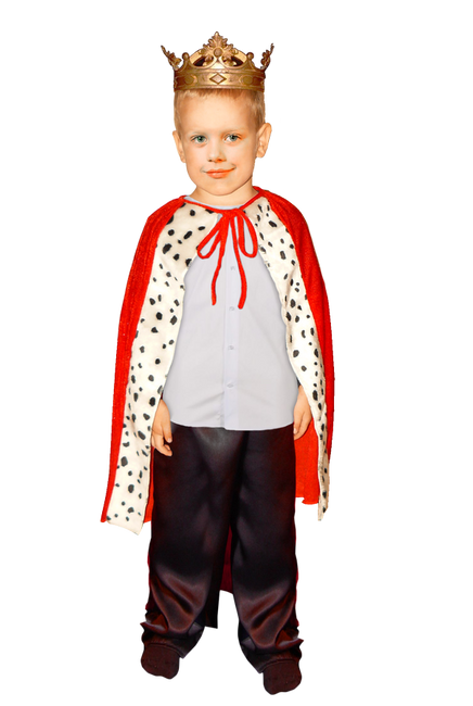 Dziecięca Peleryna Króla Królewska z futerkiem 56 cm