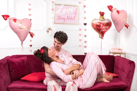 Balon foliowy Serce ze strzałą 76x55 cm