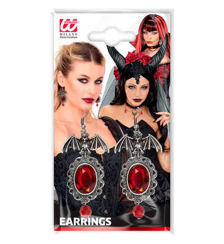 Kolczyki gotyckie diablicy nietoperze