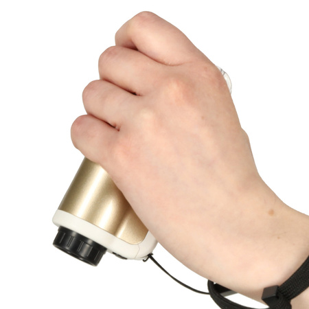 Mikroskop kieszonkowy szkolny edukacyjny naukowy mini LED akcesoria