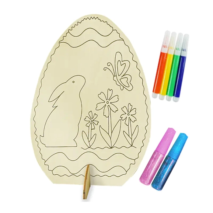Dekoracja wielkanocna do kolorowania JAJKO drewniane DIY
