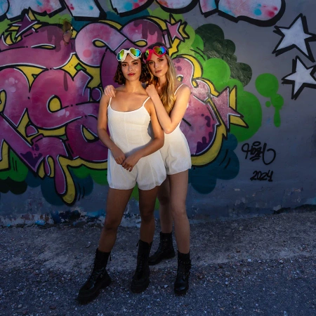 Okulary festiwalowe narciarskie serca