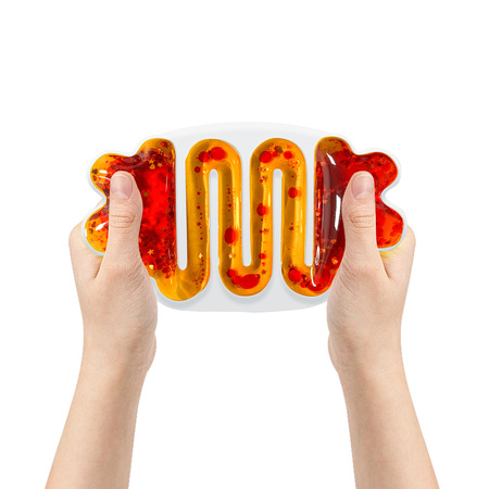 Gniotek sensoryczny z cieczą squishy pomarańczowy