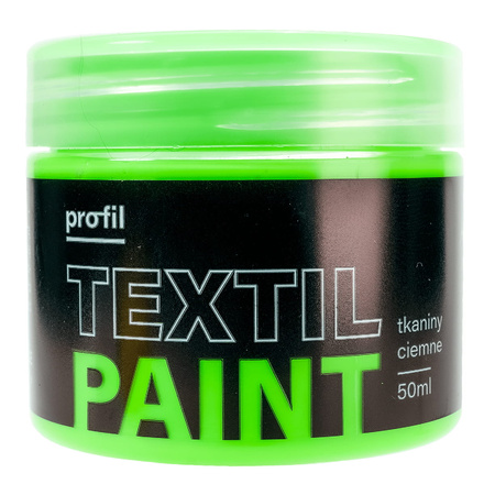 Farba do tkanin zielona NEONOWA świecąca w UV 50 ml