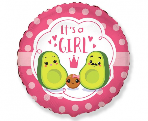 It's a Girl Avocado Balon foliowy 18''