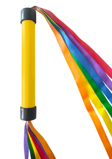 Różdżka gimnastyczna ze wstążkami dwustronna 1 szt.