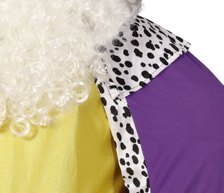 Strój Król żółto fioletowy na Jasełka Trzech Króli dla dorosłych