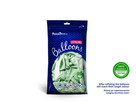 Balon Strong jednokolorowy 5 cali 100 szt. Pastel Pistachio