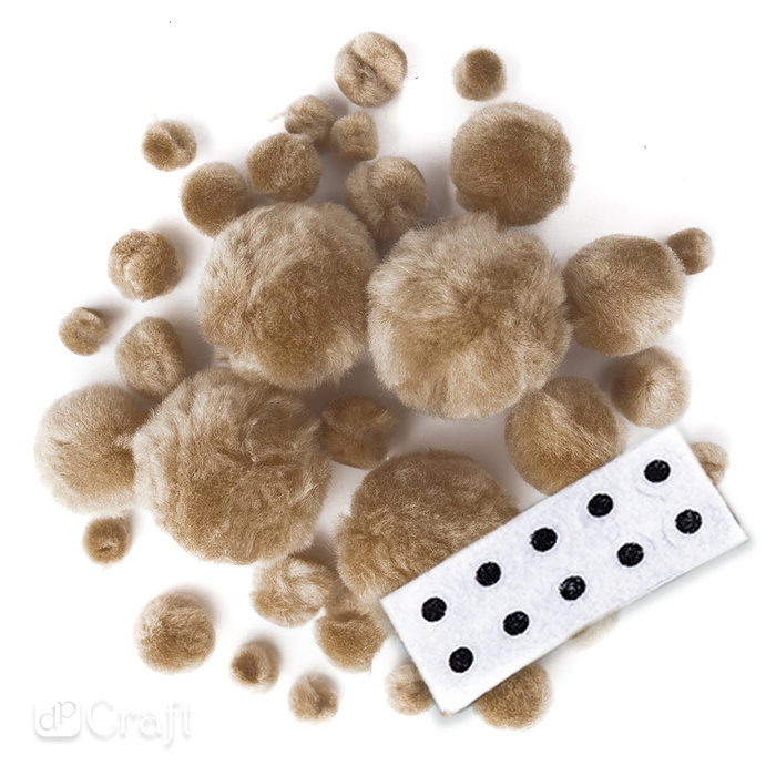 Zestaw kreatywny Zwierzaki z pomponów 45 szt