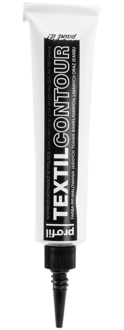 Farba do tkanin jasnych 25ml BIAŁA z aplikatorem PROFIL