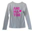 Koszulka damska ANIMATOR długi rękaw szara