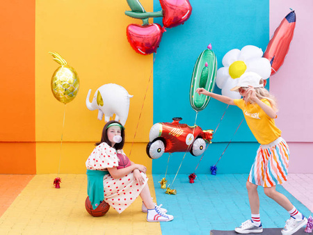 Auto czerwone balon foliowy 111x63 cm