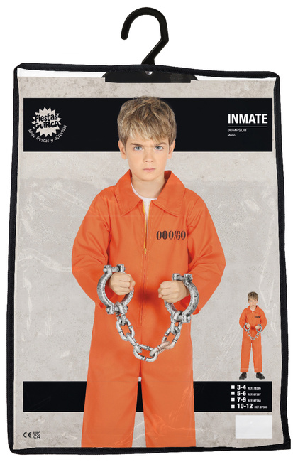 Strój dziecięcy - więzień skazaniec pomarańczowy