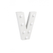 Świecąca Litera LED "V" Light Letter, drewniana biała 17x12 cm
