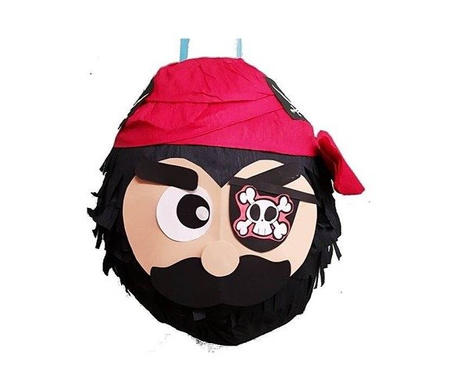 PINIATA z masy papierowej 85 cm pirat zestaw