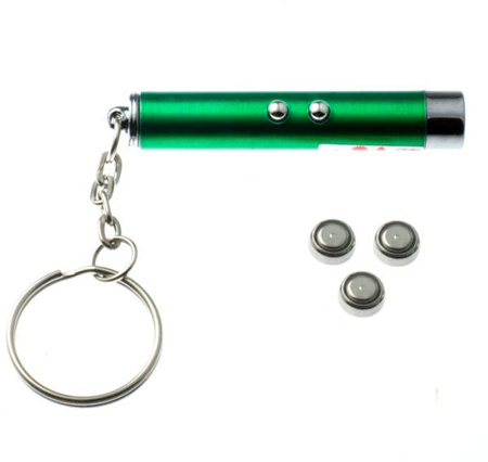 Brelok laserek punktowy z lampką LED 1 szt.